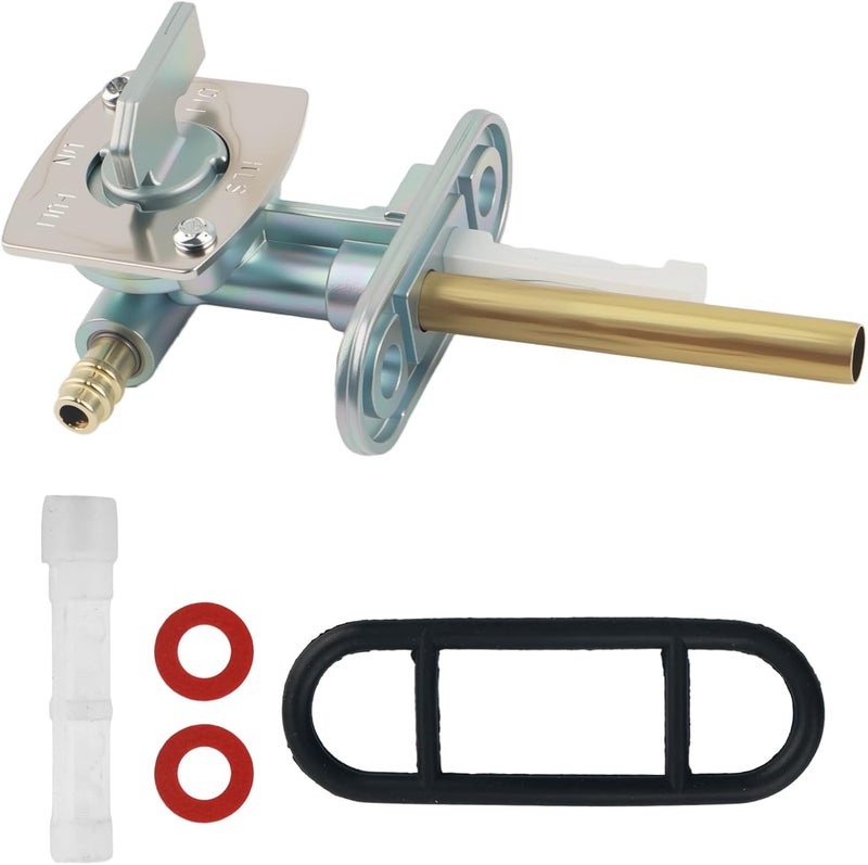 Figpade Petcock Fuel Shutoff Valve Kit,Fuel Petcock Valve Compatibie with Yamana Kawasaki Suzuki Includes Gasket/Filter Tube,Professional Motorcycle Accessories Fuels Shut off Valves - Image 1